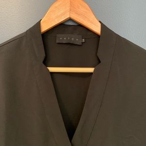 Hatch maternity shirt.  One size, hangs loose.  Very elegant.